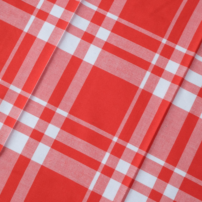 2023 Wholesale Super Soft Red Woven Yarn Dyed T/C 65/35 yarn dyed check Stewart Plaid Checked Lining Fabrics For Shirts